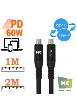 Type-C – Type-C, 1м | 2м, PD 60Вт, MoreChoice K83aa
