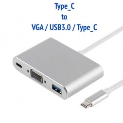 Type-C → VGA+USB+TypeC переходник AVW55 Type-C → VGA+USB+TypeC переходник AVW55