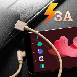 Кабель USB → Type-C, 1м, угловой, Borofone BX26