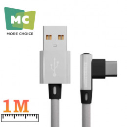 Кабель USB → Type-C, 1м, угловой,  More choice K27a