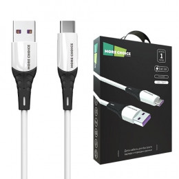 Кабель USB → Type-C, 1м, силикон, More Choice K35a