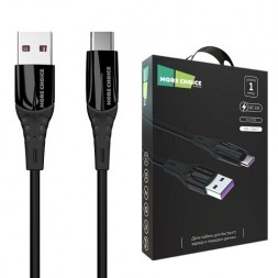 Кабель USB → Type-C, 1м, силикон, More Choice K35a
