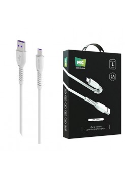 Кабель USB → Type-C, 1м, до 5А, More Choice K51a