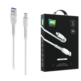Кабель USB → Type-C, 1м, до 5А, More Choice K51a
