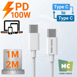 Кабель Type-C – Type-C 1м, 2м PD100W, k77a