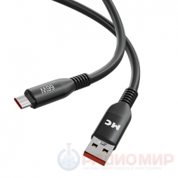 Кабель USB → Type-C, 1м | 2м, силикон, до 6А, More Choice K83a