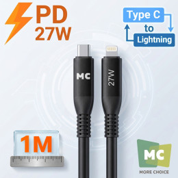 Кабель Type-C Lightning 27W 1м силиконовый K83ia