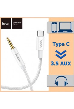 Type-C → Jack 3,5 кабель 1м Hoco UPA19 нейлон