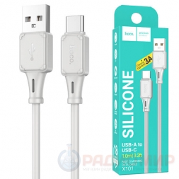 Кабель USB → Type-C, 1м, силикон, Hoco X101