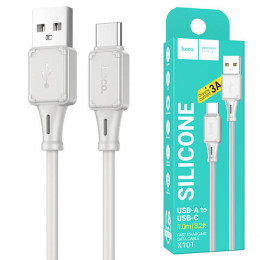 Кабель USB → Type-C, 1м, силикон, Hoco X101