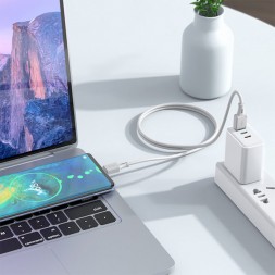Кабель USB → Type-C, 1м, силикон, Hoco X101
