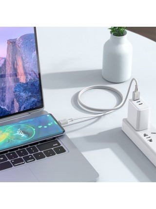 Кабель USB → Type-C, 1м, силикон, Hoco X101