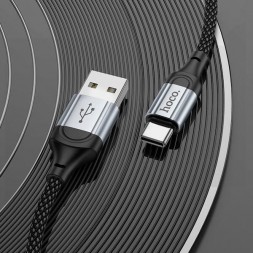 Кабель USB → Type-C, 1м, нейлон, Hoco X102