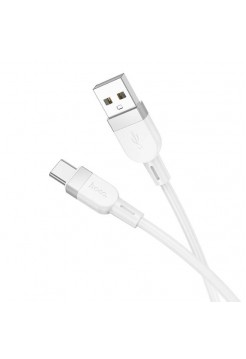Кабель USB → Type-C, 1м, силикон, Hoco X109 белый