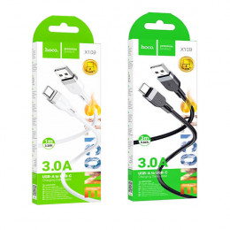 Кабель USB → Type-C, 1м | 2м | 3м, силикон, Hoco X109, силикон