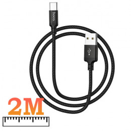 Кабель USB → Type-C, 2м, нейлон, Hoco X14