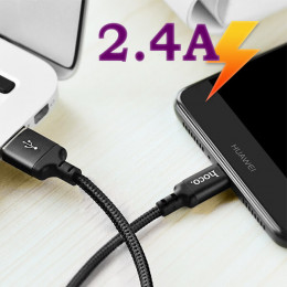 Кабель USB → Type-C, 2м, нейлон, Hoco X14