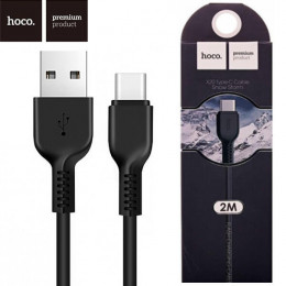Кабель USB → Type-C, 2м, ПВХ, Hoco X20