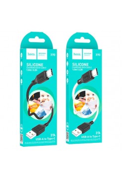 Кабель USB → Type-C, 1м, силикон, Hoco X90