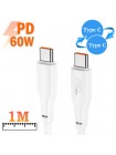 Кабель USB Type-C 60W (штекер-штекер) Hoco X93 1м | 2м