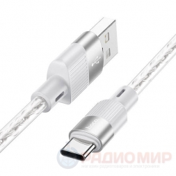 Кабель USB → Type-C, 1м, силикон, Hoco X99