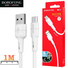 Кабель USB → USB micro, 1м, силикон, Borofone BX30