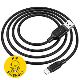 Кабель USB → USB micro, 1м, силикон, Borofone BX42