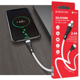 Кабель USB → USB micro, 1м, силикон, Borofone BX46