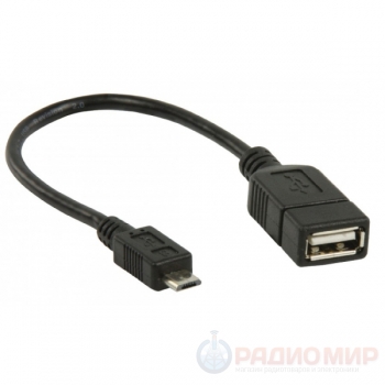 Переходник штекер micro USB на USB гнездо A-OTG-AFBM-001