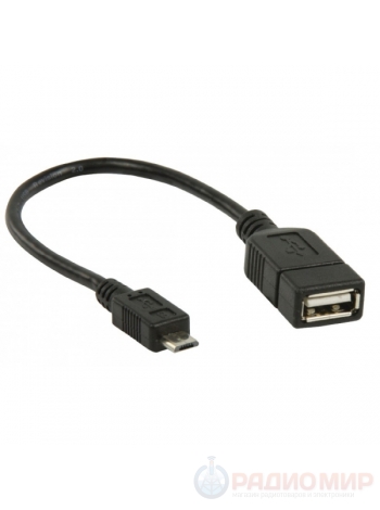 Переходник штекер micro USB на USB гнездо A-OTG-AFBM-001