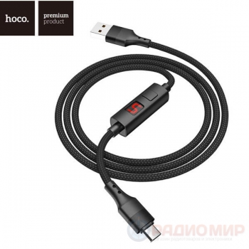 Кабель USB-microUSB Hoco S13 с таймером заряда