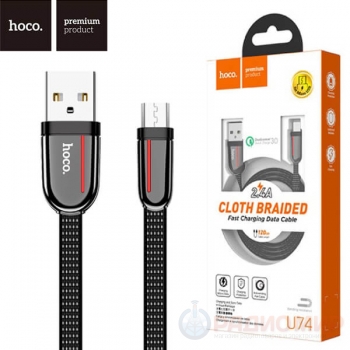 micro USB кабель с защитной оплеткой Hoco U74