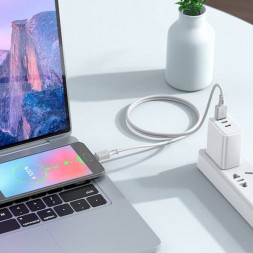 Кабель USB → USB micro, 1м, силикон, Hoco X101