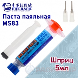 Паяльная паста Sn63/Pb37, 180°C, 20г, Mechanic MS83